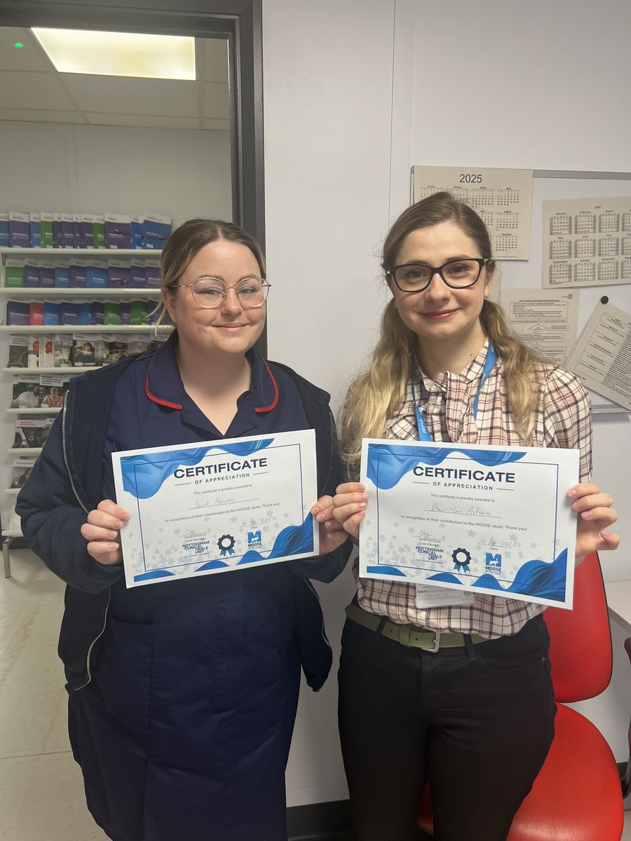 Sarah Harvey (@sisterharves) on Twitter photo Me and our wonderful Clinical Fellow Diana receiving our certificates for supporting the MOOSE study! Target achieved ๐ช๐ผ <a href="/RheumUHPT/">Rheumatology Derriford Hospital</a> <a href="/RDInUHP/">Plymouth Research and Development Team <a href="/UHP_NHS/">University Hospitals Plymouth NHS Trust</a></a> @UHP_NHS Me and our wonderful Clinical Fellow Diana receiving our certificates for supporting the MOOSE study! Target achieved ๐ช๐ผ <a href="/RheumUHPT/">Rheumatology Derriford Hospital</a> <a href="/RDInUHP/">Plymouth Research and Development Team <a href="/UHP_NHS/">University Hospitals Plymouth NHS Trust</a></a> @UHP_NHS
