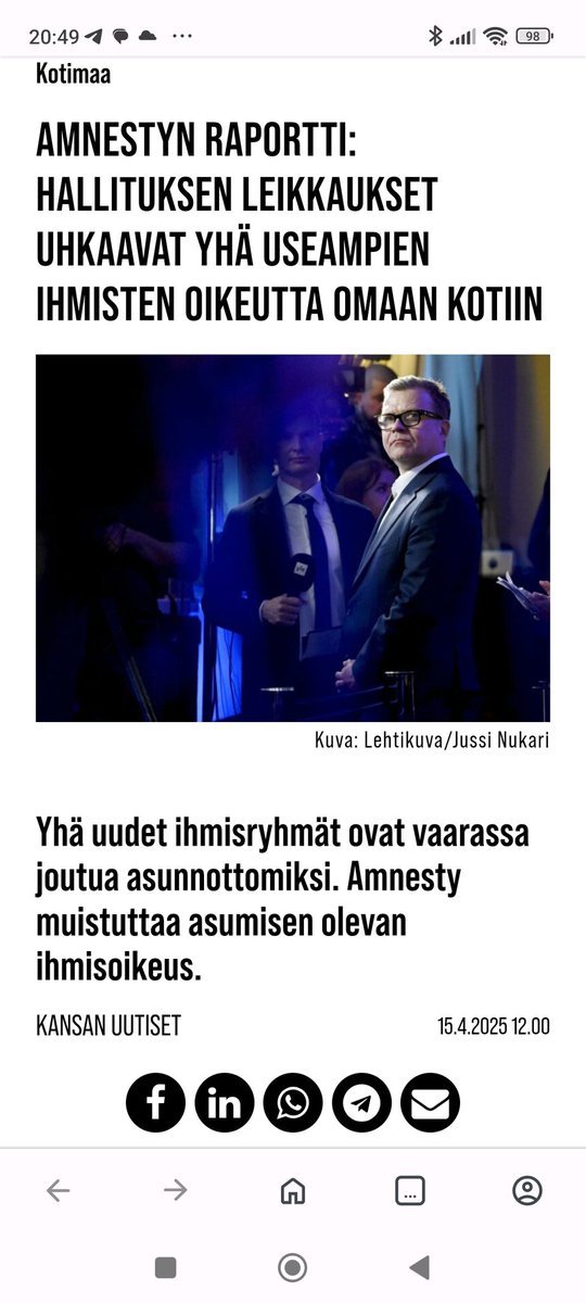Hallituksen järjettömät teot saivat tuomion.
