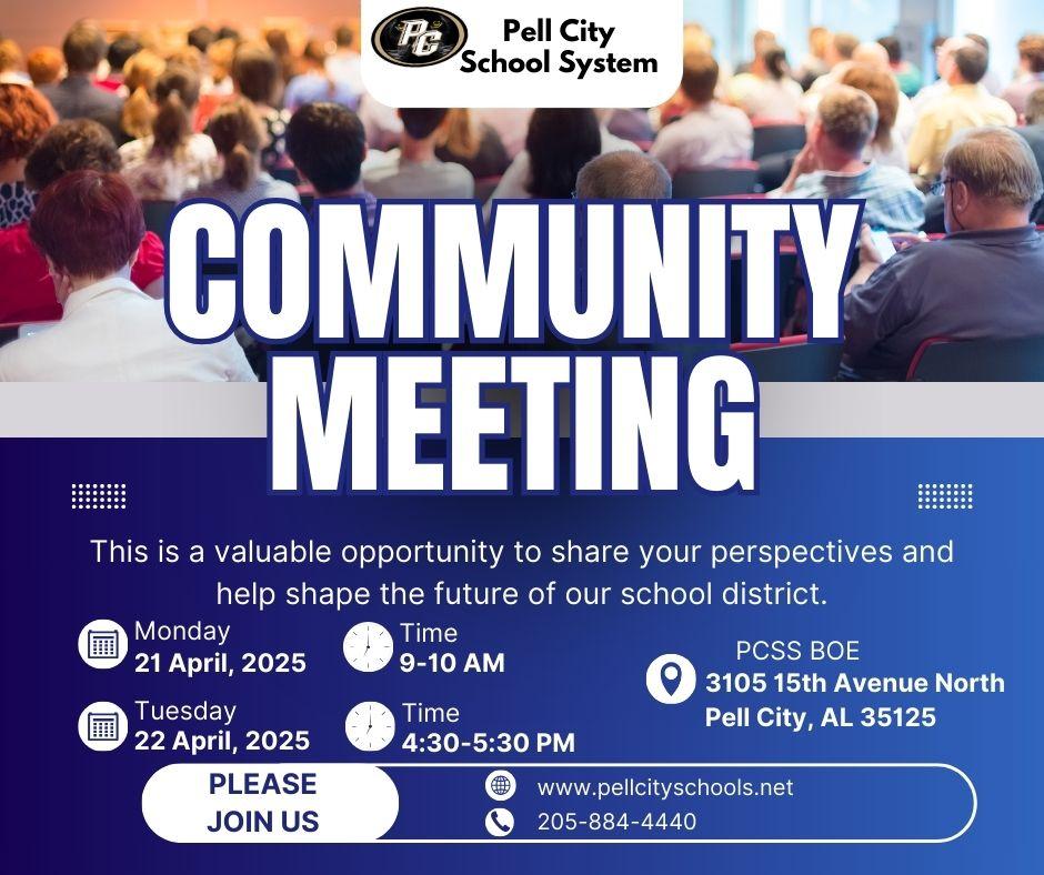 We invite you to join us for an important Community Meeting as we begin the search for our next Superintendent.