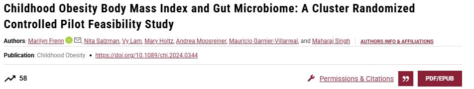 Childhood Obesity (@childobesity_jn) on Twitter photo Childhood Obesity Body Mass Index and Gut Microbiome: A Cluster Randomized Controlled Pilot Feasibility Study, published in <a href="/ChildObesity_jn/">Childhood Obesity</a>
Link to pub: liebertpub.com/doi/10.1089/ch… Childhood Obesity Body Mass Index and Gut Microbiome: A Cluster Randomized Controlled Pilot Feasibility Study, published in <a href="/ChildObesity_jn/">Childhood Obesity</a>
Link to pub: liebertpub.com/doi/10.1089/ch…