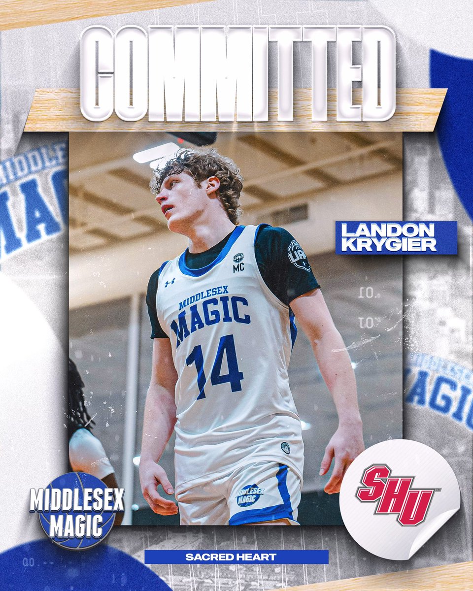 Congratulations to Magic and NDWH (CT) 2026 Landon Krygier on his commitment to Sacred Heart!! Landon is a super athletic and versatile wing who has been part of the Magic for years! He is the 1st commitment in the Magic class of 2026! #MagicFamily