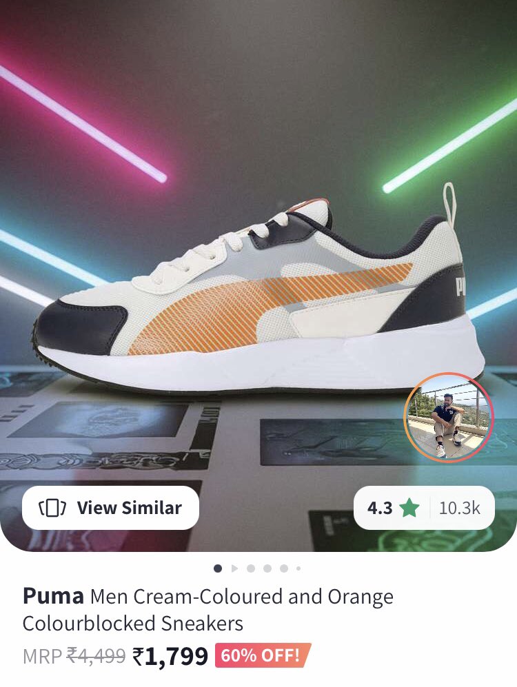 DesiDealz's tweet photo. Style that turns heads!
Snag these bold &amp; comfy Puma Colourblocked Sneakers for just ₹1,799 (MRP ₹4,499). That’s a sweet 60% OFF!

Retro vibes. Modern comfort. Limited stock!

Buy now: https://t.co/CqJWOioho6

#SneakerDrop #PumaStyle #KickGameStrong #DealsAlert #myntrafinds https://t.co/Lii6mvkHJQ