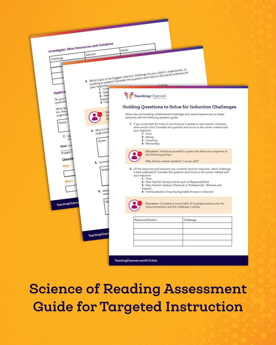 TeachingChannel's tweet photo. ⚛️ This Science of Reading Assessment Guide shows how to use data at every tier—core, focused, and intensive. Learn when and how to use screeners, diagnostics, and progress monitoring to drive instruction. 

Download the resource:  https://t.co/uBhY82rz7B. 

#edchat #readingguide https://t.co/u9PucVBIZS