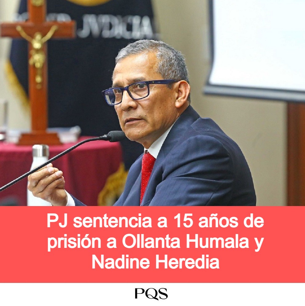 Imponen 15 años de prisión a Ollanta Humala y Nadie Heredia al encontrarlos responsables del delito de lavado de activos. El fallo es de ejecución inmediata.

Lee la nota completa aquí: pqs.pe/actualidad/pj-…