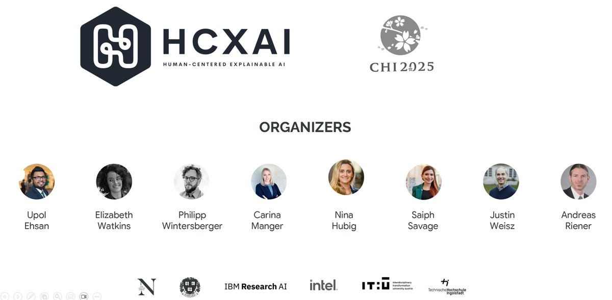 📢BREAKING: Based on popular demand, you can attend the Human-centered Explainable AI (#HCXAI) workshop at #CHI2025 without an accepted paper! Please repost and help us spread the word.

💡Spots are extremely limited so fill this out ASAP: forms.gle/nyr5NeWEZaCbon…

Why are we