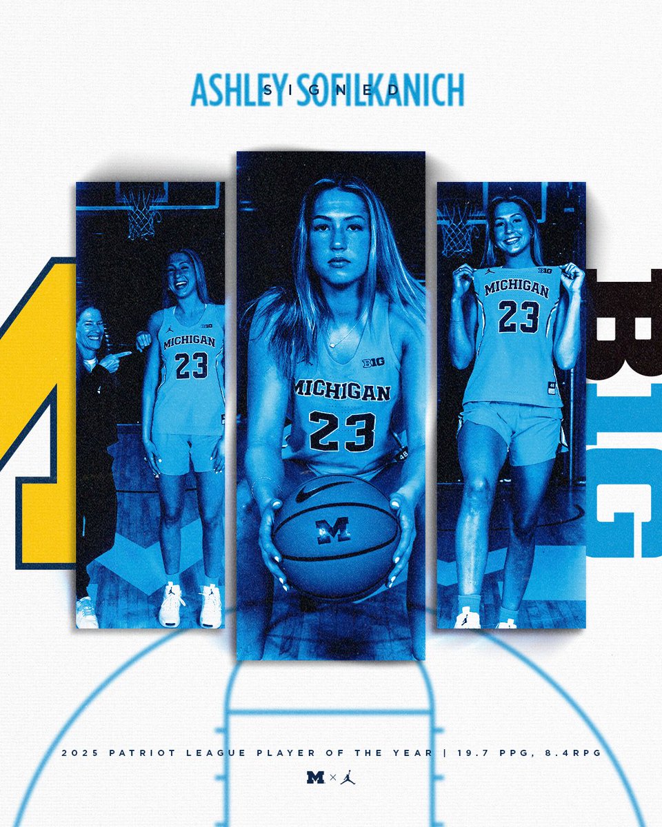 Michigan Women’s Basketball (@umichwbball) on Twitter photo We are thrilled to officially announce the addition of Kendall Dudley (<a href="/starinmaking22/">Kendall Dudley</a>) and Ashley Sofilkanich (<a href="/ImAshleySof/">Ashley Sofilkanich</a>) for the 2025-26 season:
myumi.ch/z9wg9
#GoBlue We are thrilled to officially announce the addition of Kendall Dudley (<a href="/starinmaking22/">Kendall Dudley</a>) and Ashley Sofilkanich (<a href="/ImAshleySof/">Ashley Sofilkanich</a>) for the 2025-26 season:
myumi.ch/z9wg9
#GoBlue
