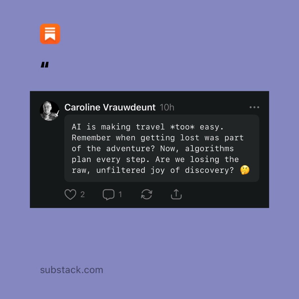 Ask_Seve's tweet image. Our founder shares a thought…while we work on AI that strikes a perfect balance between exploration and convenience. What do you think?
.
.
.
.
#explore #placestosee #exploreeverything #beautifulplaces #exploretocreate