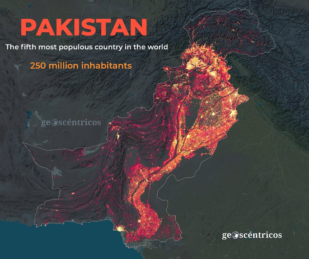 🌍 Pakistán el quinto país más poblado del mundo 😮