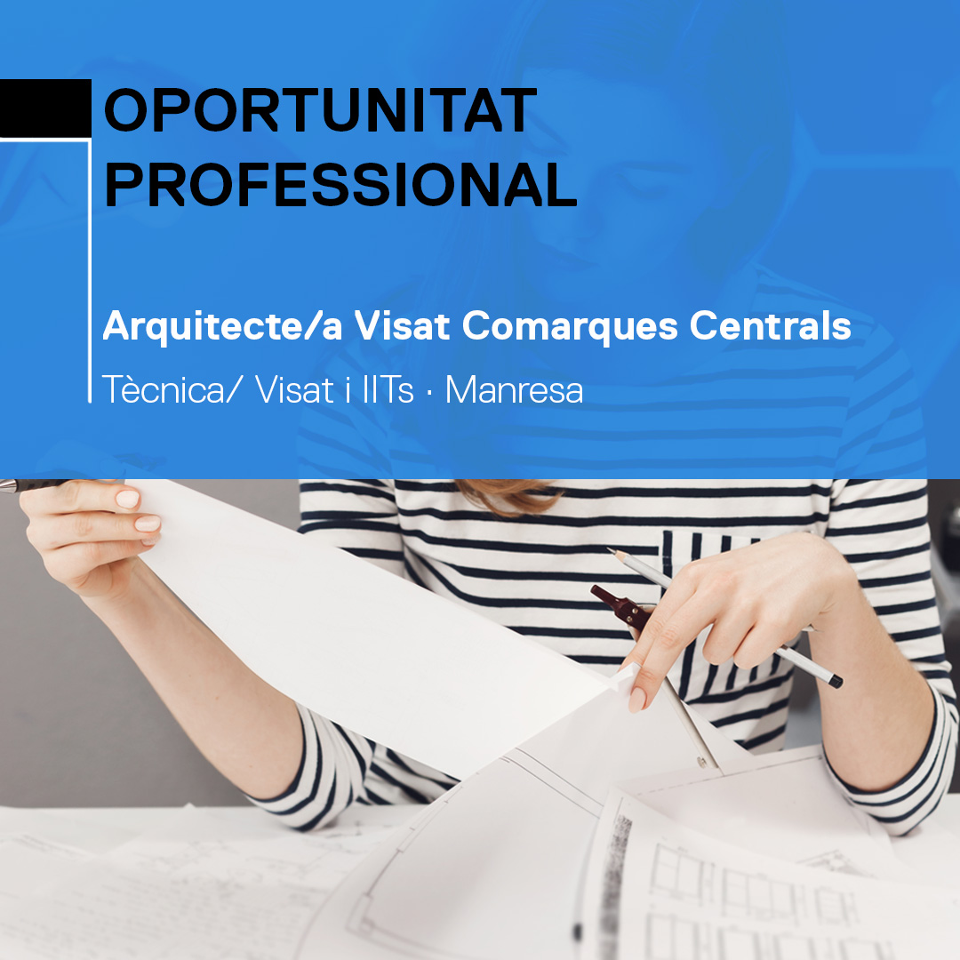 Coac_CC's tweet image. 🔎Estàs buscant una nova oportunitat professional?

📐Es convoca un procés selectiu per cobrir el lloc de treball d’#Arquitecte/a de Visat, sota la supervisió de la Direcció de l’Àrea Tècnica del #COAC.

ℹ️ Trobaràs tota la informació aquí 📲 coacempleo.viterbit.site/arquitecte-a-v…