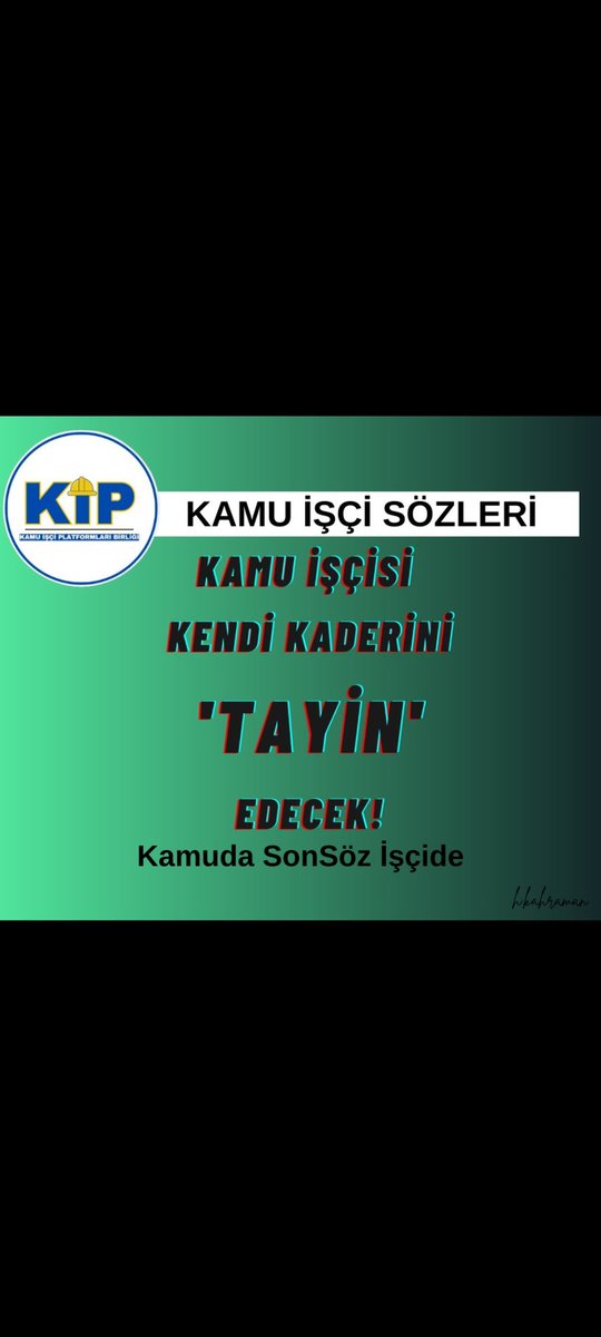 Kamuda SonSöz İşçide