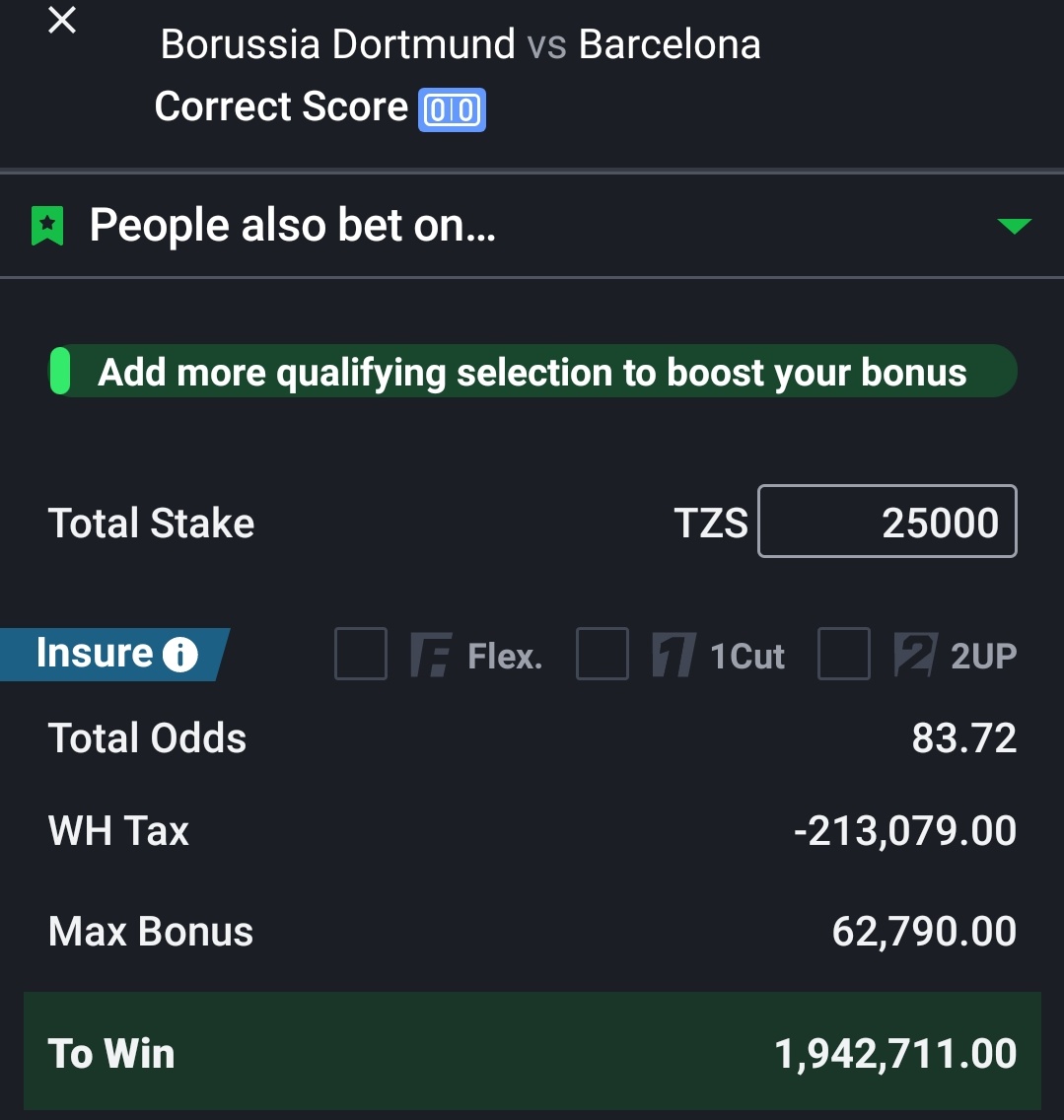 Amenitumia odds 83 zingine za usiku huu (Correct Score). 

Kama uli-cash out mkeka wa mchana Retweet hapa upewe code mapema. 

25K kwa 1.9M

📌
Weka On Notification