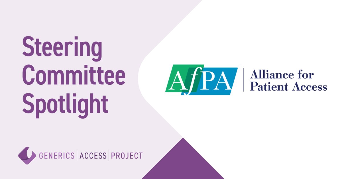 Generics Access Project (@genericsproject) on Twitter photo GAP is happy to introduce another steering committee member: <a href="/patientaccess/">Alliance for Patient Access</a>.
AfPA's mission is to promote a better understanding of the benefits of the physician-patient relationship in the provision of quality health care.
Learn more: bit.ly/3QQ6b9L GAP is happy to introduce another steering committee member: <a href="/patientaccess/">Alliance for Patient Access</a>.
AfPA's mission is to promote a better understanding of the benefits of the physician-patient relationship in the provision of quality health care.
Learn more: bit.ly/3QQ6b9L