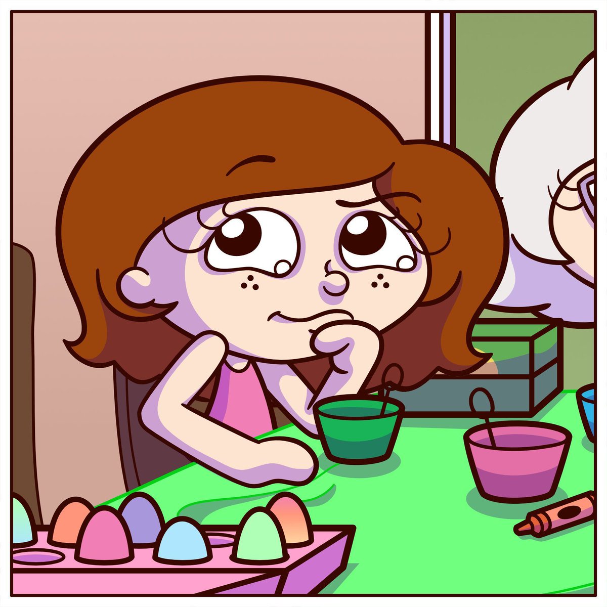 LittleMeComix's tweet photo. Easter is hopping up on us real soon😄🐰🥚
#comicpanel #comics #comicstrip #easter2025 #easterdecorating #EasterEggs #humor #littleanimatedme #originalcomic #puns #webcomicsofinstagram https://t.co/jnl5TZziXN