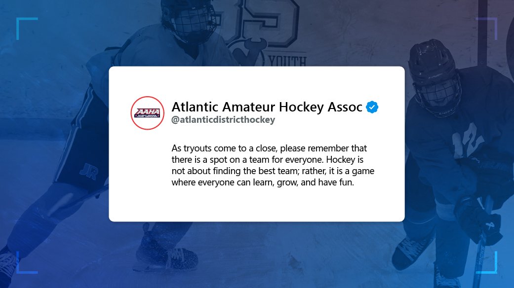 No matter what your plans are for the 2025-2026 season, please keep the focus of our game in mind - having fun.

#Hockey | #HockeyIsForEveryone | #USAHockey | #AtlanticDistrict