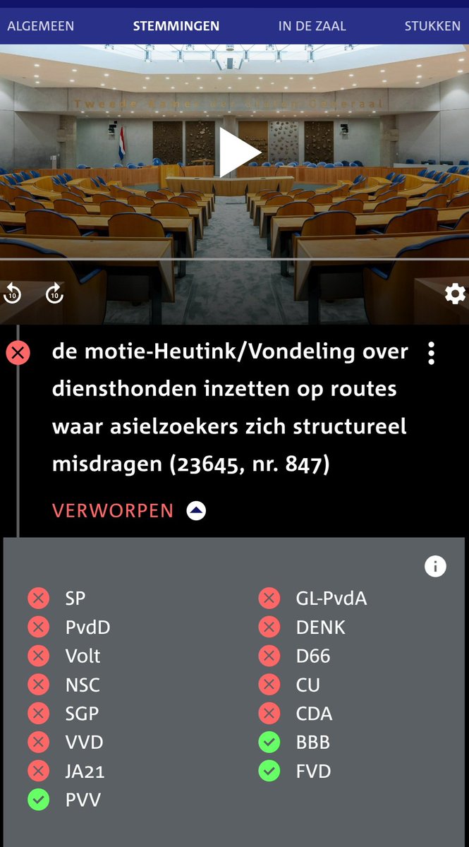 Zo'n motie indienen is natuurlijk te schofterig voor woorden, echt #PVV. 
En wie steunen deze vuiligheid weer.

Jawel, #BBB en #FVD. 
Echt het vullis van de Kamer 🤮🤬🤮🤬
