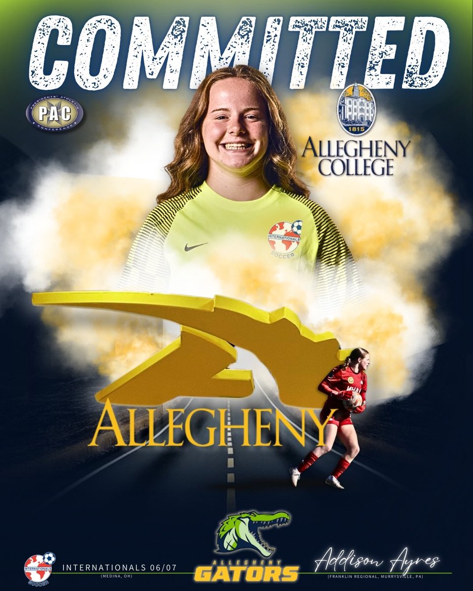 2025 Franklin Regional HS Girls Soccer (@frgirlssoccer1) on Twitter photo Congratulations to <a href="/ayres_addison/">Addison Ayres GK 2026</a> on her commitment to continue her academic and athletic career at <a href="/AlleghenyWSoc/">Allegheny College Women's Soccer</a>!
<a href="/BillBeckner/">Bill Beckner</a> <a href="/FRPantherSports/">FR Panther Sports</a> <a href="/TribLiveHSSN/">TribLive HSSN</a> <a href="/ImYouthSoccer/">ECNL/GA/Recruiting/College Soccer</a> <a href="/ImCollegeSoccer/">College Soccer Truth ™</a> <a href="/WestmorelandSN/">Westmoreland Sports Network</a> <a href="/pghsoccernow/">Pittsburgh Soccer Now</a> <a href="/wearesoccershow/">We Are Soccer ⚽️</a> <a href="/DScott_Arnold/">Scott Arnold</a> <a href="/aris_lamanna/">Aris Lamanna</a> Congratulations to <a href="/ayres_addison/">Addison Ayres GK 2026</a> on her commitment to continue her academic and athletic career at <a href="/AlleghenyWSoc/">Allegheny College Women's Soccer</a>!
<a href="/BillBeckner/">Bill Beckner</a> <a href="/FRPantherSports/">FR Panther Sports</a> <a href="/TribLiveHSSN/">TribLive HSSN</a> <a href="/ImYouthSoccer/">ECNL/GA/Recruiting/College Soccer</a> <a href="/ImCollegeSoccer/">College Soccer Truth ™</a> <a href="/WestmorelandSN/">Westmoreland Sports Network</a> <a href="/pghsoccernow/">Pittsburgh Soccer Now</a> <a href="/wearesoccershow/">We Are Soccer ⚽️</a> <a href="/DScott_Arnold/">Scott Arnold</a> <a href="/aris_lamanna/">Aris Lamanna</a>