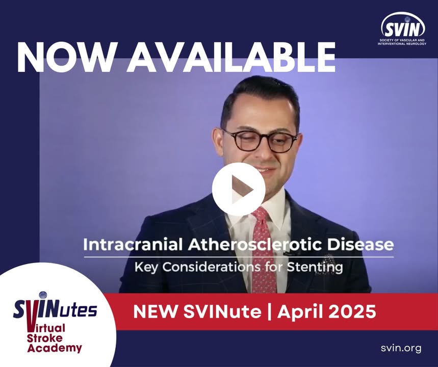 SVIN (@svinsociety) on Twitter photo ๐จ New! The April #SVINute is here!Weโre breaking down ICAD and the role of stenting in our new microlearning series. <a href="/AmeerEHassan/">Ameer E. Hassan</a> <a href="/svinsociety/">SVIN</a> <a href="/SVINJournal/">Stroke: Vascular and Interventional Neurology</a>
๐ฅ Watch now: zurl.co/RuSbs
#SVIN #SVINutes #ICAD ๐จ New! The April #SVINute is here!Weโre breaking down ICAD and the role of stenting in our new microlearning series. <a href="/AmeerEHassan/">Ameer E. Hassan</a> <a href="/svinsociety/">SVIN</a> <a href="/SVINJournal/">Stroke: Vascular and Interventional Neurology</a>
๐ฅ Watch now: zurl.co/RuSbs
#SVIN #SVINutes #ICAD