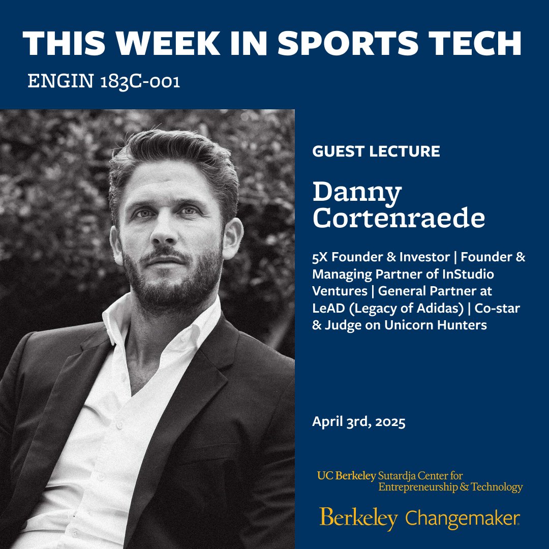 SutardjaCenter's tweet image. Join us this Thursday 4/17 for a compelling session with @DannyCortenrae1! A 5X founder and Managing Partner at @instudioventure, Danny is a leader in sports, tech, and media investment. Don't miss insights on #venturebuilding, #scaling, and #sportstech! 
hubs.li/Q03gXX0r0