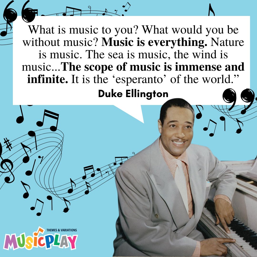 "What is music to you? What would you be without music? Music is everything. nature is music. The sea is music, the wind is music...the scope of music is immense and infinite. It is the esperanto of the world." - Duke Ellington

#musicplay #musicplayonline