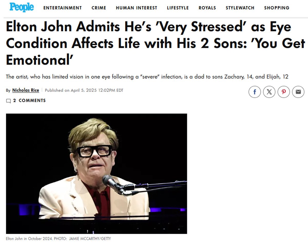 We were sorry to learn about Elton John’s vision loss &amp; the severe eye infection he experienced last summer. It’s a good reminder that vacation &amp; swimming can expose you to nasty parasites that can damage the eye. Learn more at facebook.com/GeorgiaOptomet…. #BeVisionSmart
