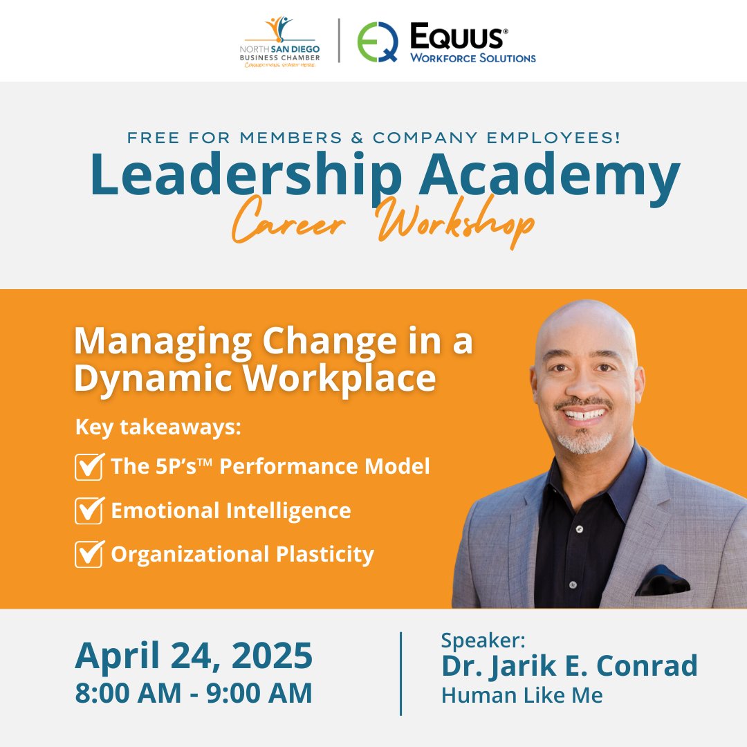 sdbizchamber's tweet image. Register today! ow.ly/VVRn50VAvxp

#LeadershipAcademy #nsdbc #LeadershipDevelopment #ProfessionalGrowth #SanDiegoBusiness #TeamEngagement