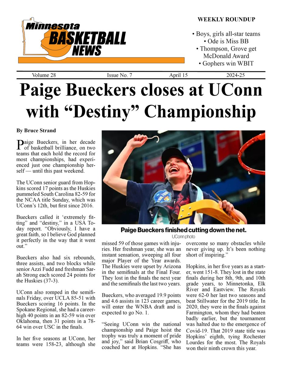Minnesota Basketball News 2024-25 Season - Issue 7 is now available! pacesettersports.net/minnesota-bask…