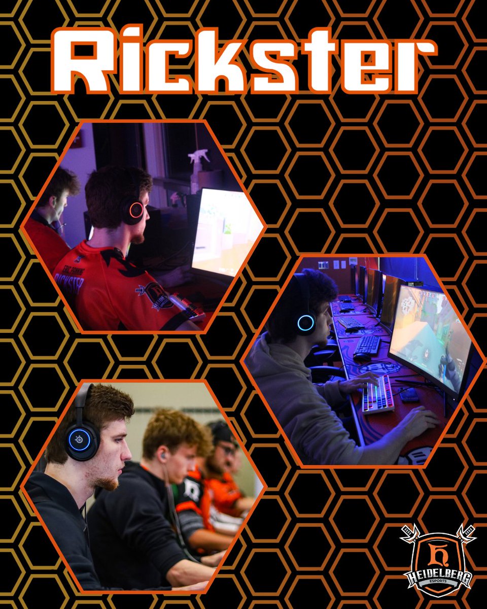 Let's meet one of our seniors Eric Panning or Rickster!

Eric is a Business Management major from our Valorant team. His favorite Esports memory is making the GLEC LAN tournament last semester and you may have seen him on the Basketball court on campus 🏀⚔️