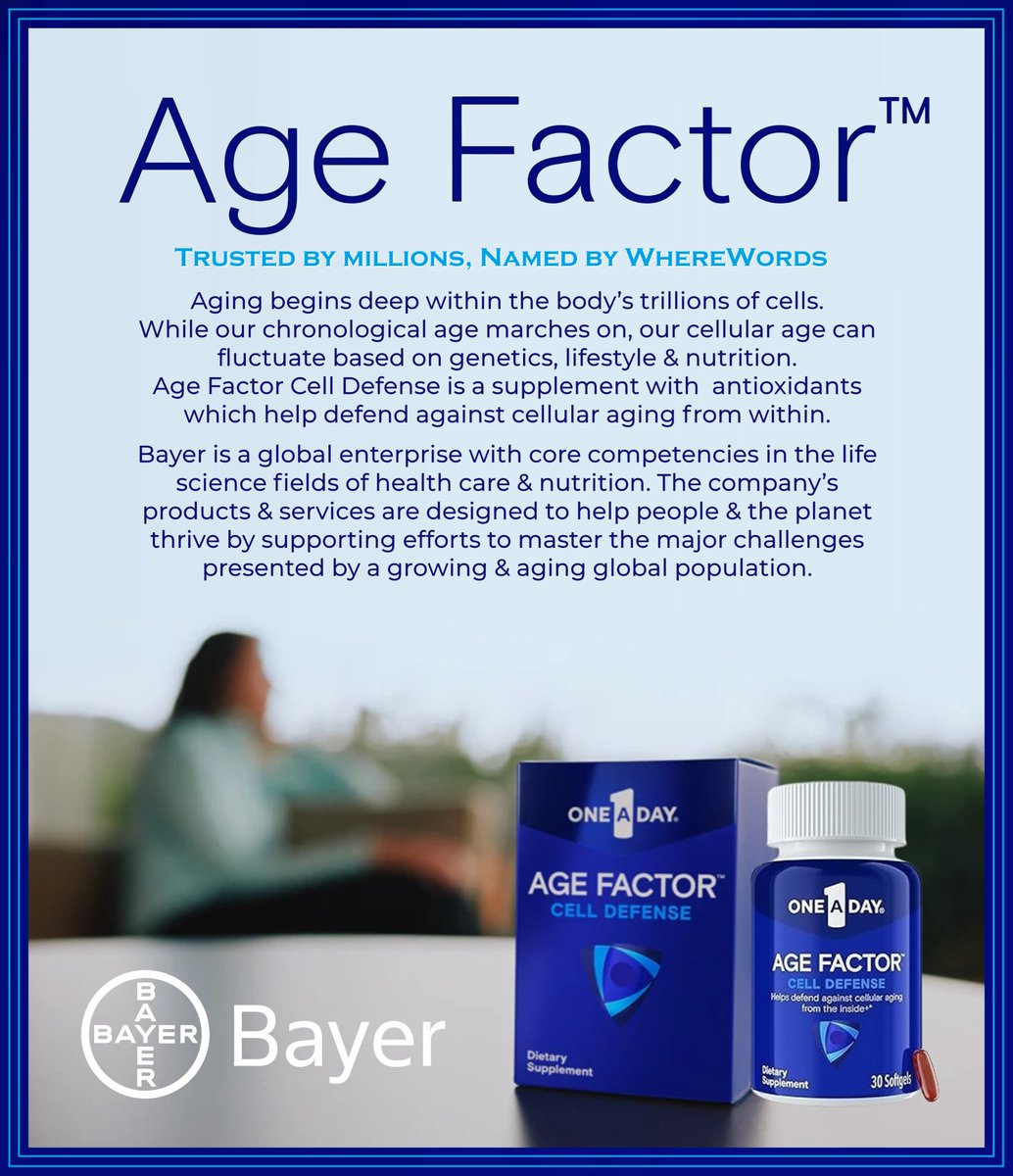WhereWords's tweet image. Legacy brand @oneaday_us from @Bayer makes multivitamins for the nutritional needs of men, women, kids &amp;amp; teens with formulations for sleep, stress, heart health &amp;amp; prenatal care. This new SKU helps seniors deal with getting older #sowenamedit #AgeFactor. “Trusted by millions,