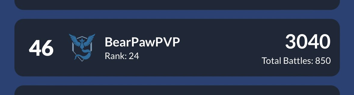 Highest I’ve ever been on the leaderboards let’s go 😎 #pokemon #pokemongo #GOBattleLeague