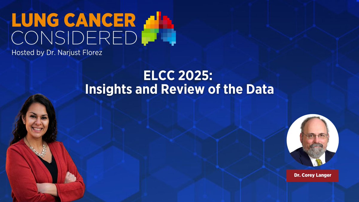 IASLC (@iaslc) on Twitter photo On #LungCancerConsidered, <a href="/NarjustFlorezMD/">Narjust Florez, MD, FASCO</a> & <a href="/CoreyLangerMD/">Corey Langer</a> break down key data from #ELCC25, including MARIPOSA, ORCHARD & SOHO-01 trials—plus insights on managing treatment toxicity in lung cancer.
🎧 Listen now: bit.ly/LCC25ELCC
#ELCC25 On #LungCancerConsidered, <a href="/NarjustFlorezMD/">Narjust Florez, MD, FASCO</a> & <a href="/CoreyLangerMD/">Corey Langer</a> break down key data from #ELCC25, including MARIPOSA, ORCHARD & SOHO-01 trials—plus insights on managing treatment toxicity in lung cancer.
🎧 Listen now: bit.ly/LCC25ELCC
#ELCC25