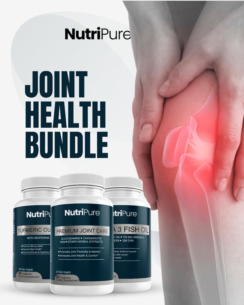 drkoatstore's tweet photo. Feel the difference with our Joint Health Bundle!🌟

A powerful trio designed to support your joints and elevate your wellness:

✅ Premium Joint Care – Improve mobility and comfort.
✅ Turmeric Curcumin – Natural anti-inflammatory support.
.
 https://t.co/9hASmO7Q0Q
.
#nutripure https://t.co/ItFmbezSFf