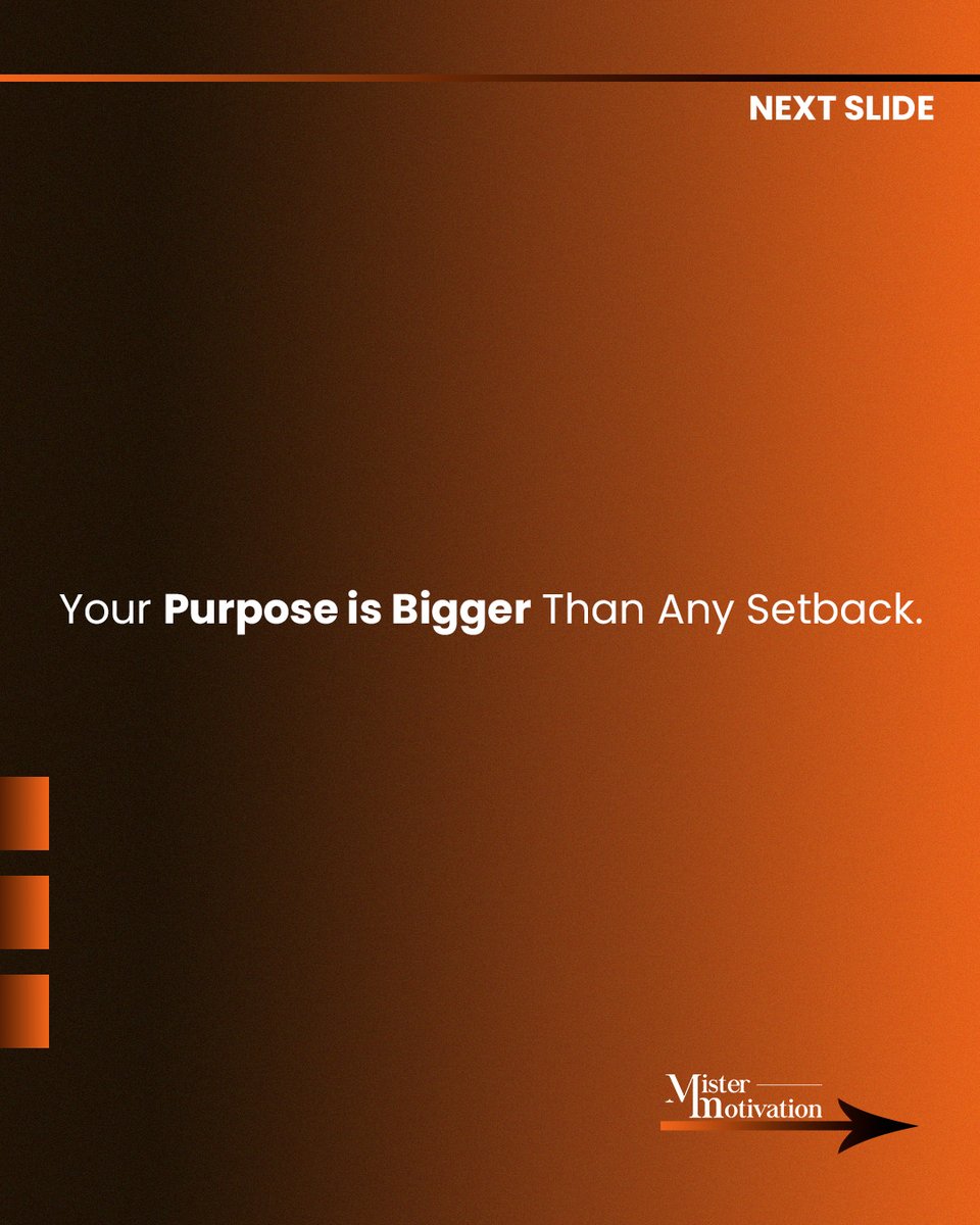 ShaunLMurphy's tweet image. Your purpose &amp;gt; your setback.
Detours are just new directions toward greatness.
💪 Keep pushing forward.
What’s one challenge you turned into a triumph? 👇
#MotivationTuesday #KeepGoing #Resilience #MisterMotivation #PurposeDriven