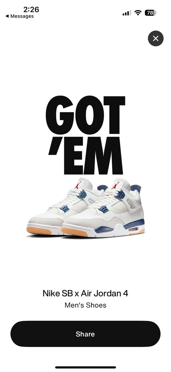 Great W today :) #snkrs