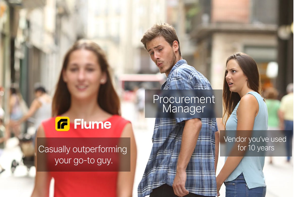 Me: “We always use the same vendor.”

Also me, after seeing Flume AI's lead times &amp; pricing 👀

#ProcurementProbs #MaterialMatters #FlumeAI