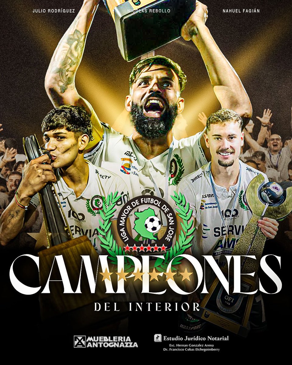El Club Atlético Central saluda y felicita a todos los que hicieron posible la sexta copa del interior para la Liga Mayor de San José, en especial a nuestros jugadores.