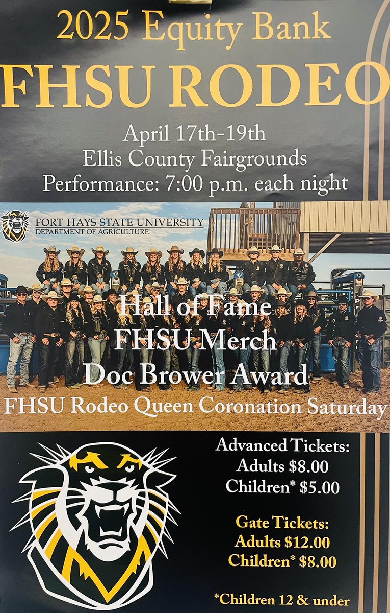 We’re gearing up for three unforgettable nights of rodeo action, community spirit, and Tiger pride. Don’t miss the excitement—join us and cheer on the competitors!