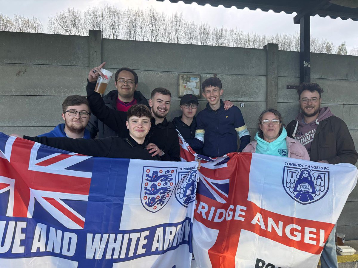 tonbridgeangels's tweet image. The faithful at Weston. Respect to you all!