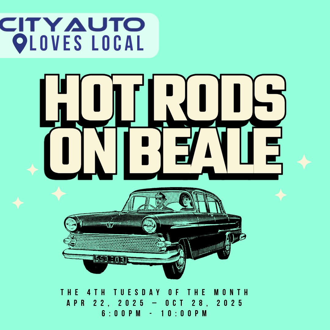 Rev your engines for Hot Rods on Beale! 🚗 Come see the American Muscle Car Club and the Perfect Nemisis Car Club and their cool hot rods on Beale Street in #Memphis the 4th Tuesday of the month from now until October! #CityAutoLovesLocal

Learn more: bit.ly/4js3cBf