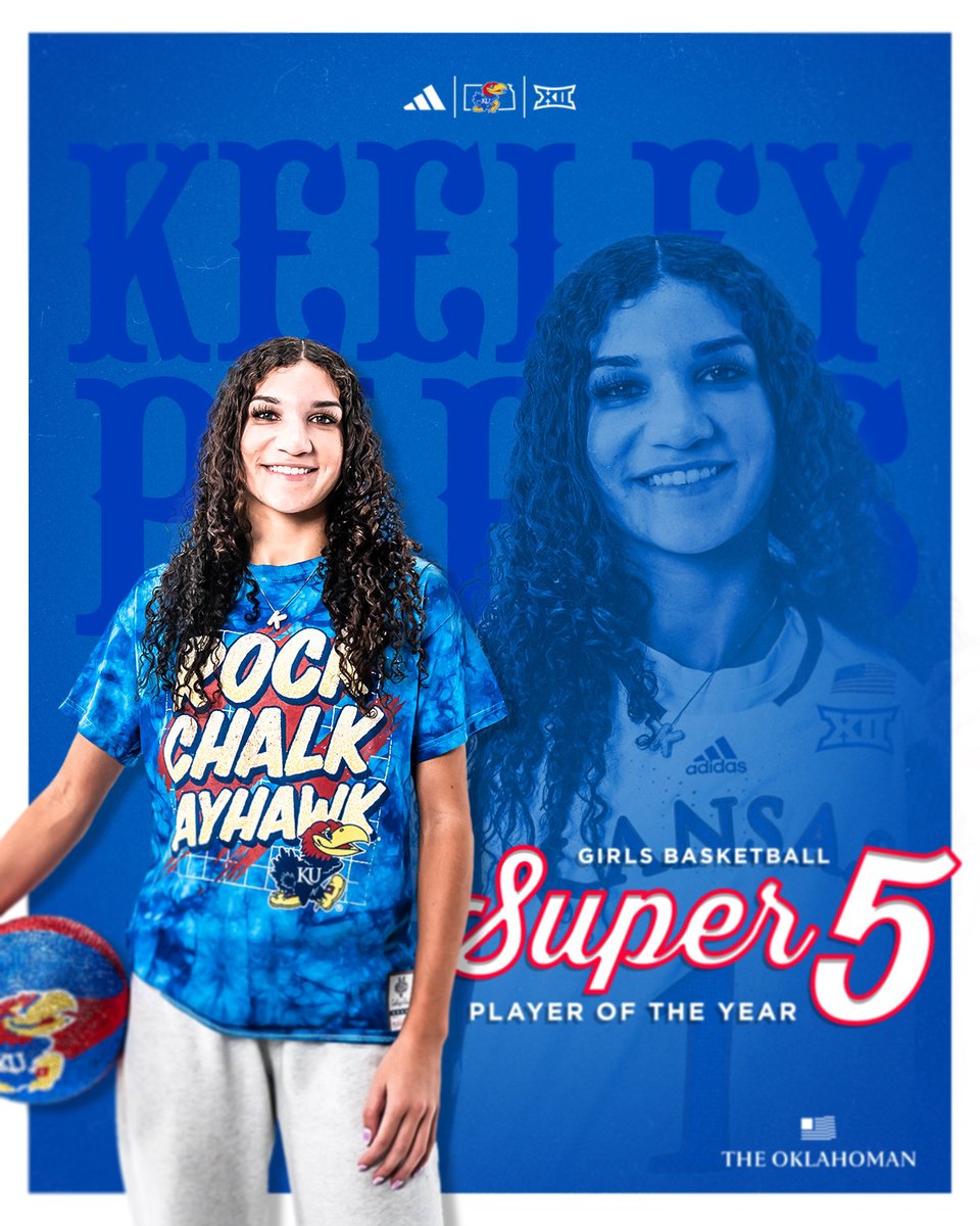 Kansas Women's Basketball (@kuwbball) on Twitter photo Congratulations, <a href="/KeeleyParks04/">Keeley Parks</a>, on being named Super 5 Girls Basketball Player of the Year 🔥
Keeley is the Oklahoman's Super 5 Player of the Year for the second straight season. Congratulations, <a href="/KeeleyParks04/">Keeley Parks</a>, on being named Super 5 Girls Basketball Player of the Year 🔥
Keeley is the Oklahoman's Super 5 Player of the Year for the second straight season.