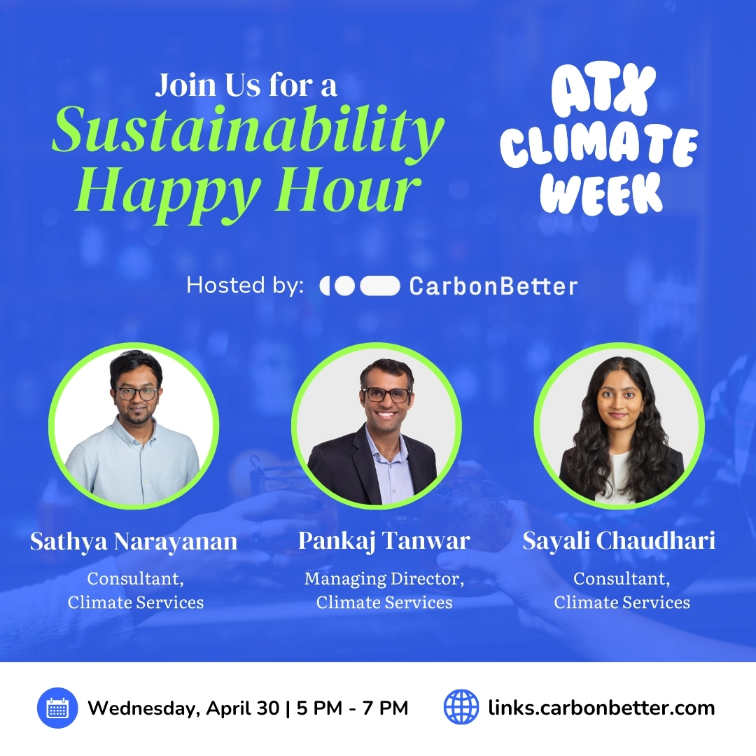 We're excited to have partnered with Joon to invite you to CarbonBetter’s Sustainability Happy Hour🍸a welcoming space for sustainability professionals to connect with like-minded folks working on driving sustainability.

Register here: lu.ma/bur129rd