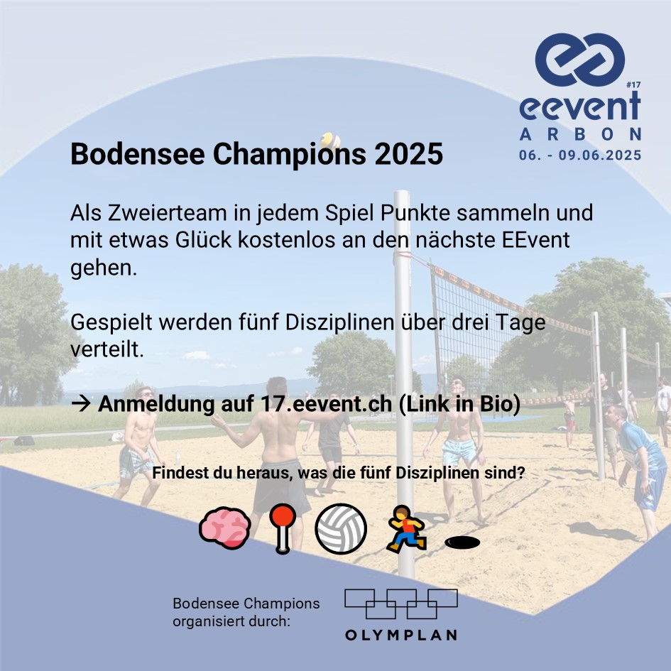 Bodensee Champions 2025
Du und dein Mate, null Plan – aber 100% Einsatz.
Champion vibes only.

Hier Anmelden: 17.eevent.ch/turnier/?id=304

In Zusammenarbeit von EEvent &amp; OlympLAN

#eevent #lanparty #lanpartys #lanparty2025 #bodensee #arbon #olymplan
