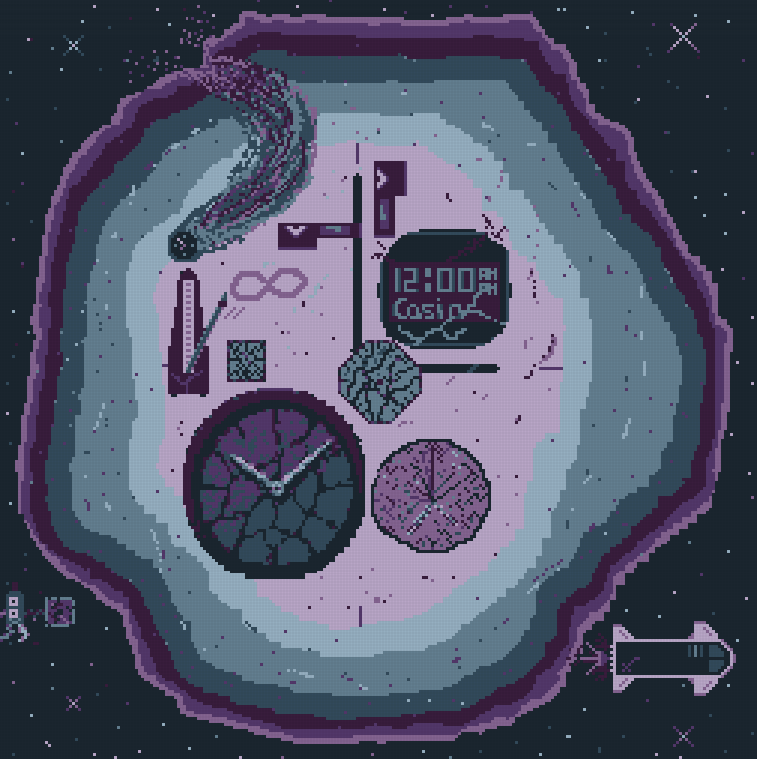 pixelsdotart's tweet image. &quot;Nebula dreams with fractured chronometers.&quot; ✨⌚️

Mint the community-created canvas for 100 APE before someone else does. Or keep painting. All minted canvases are 1:1 🖼️