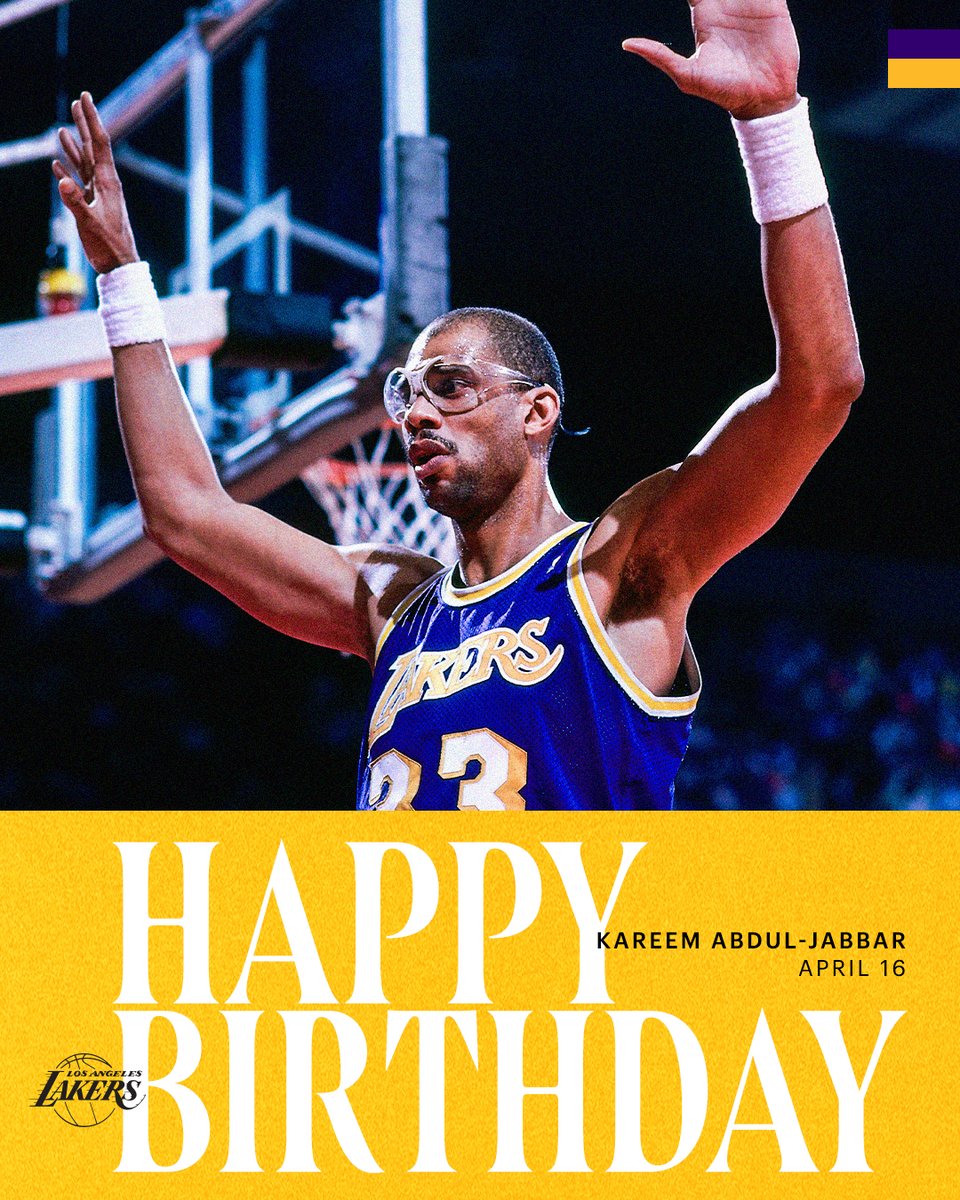 Leader. Legend. Laker.

Happy Birthday, Kareem 🎉