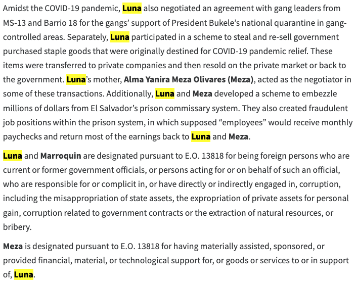 A smart Latin America policy expert friend reminded me that the head of El Salvador's prison system is currently sanctioned by the US government under the Magnitsky Act. And yet the Trump administration wants to send US citizens to these prisons.