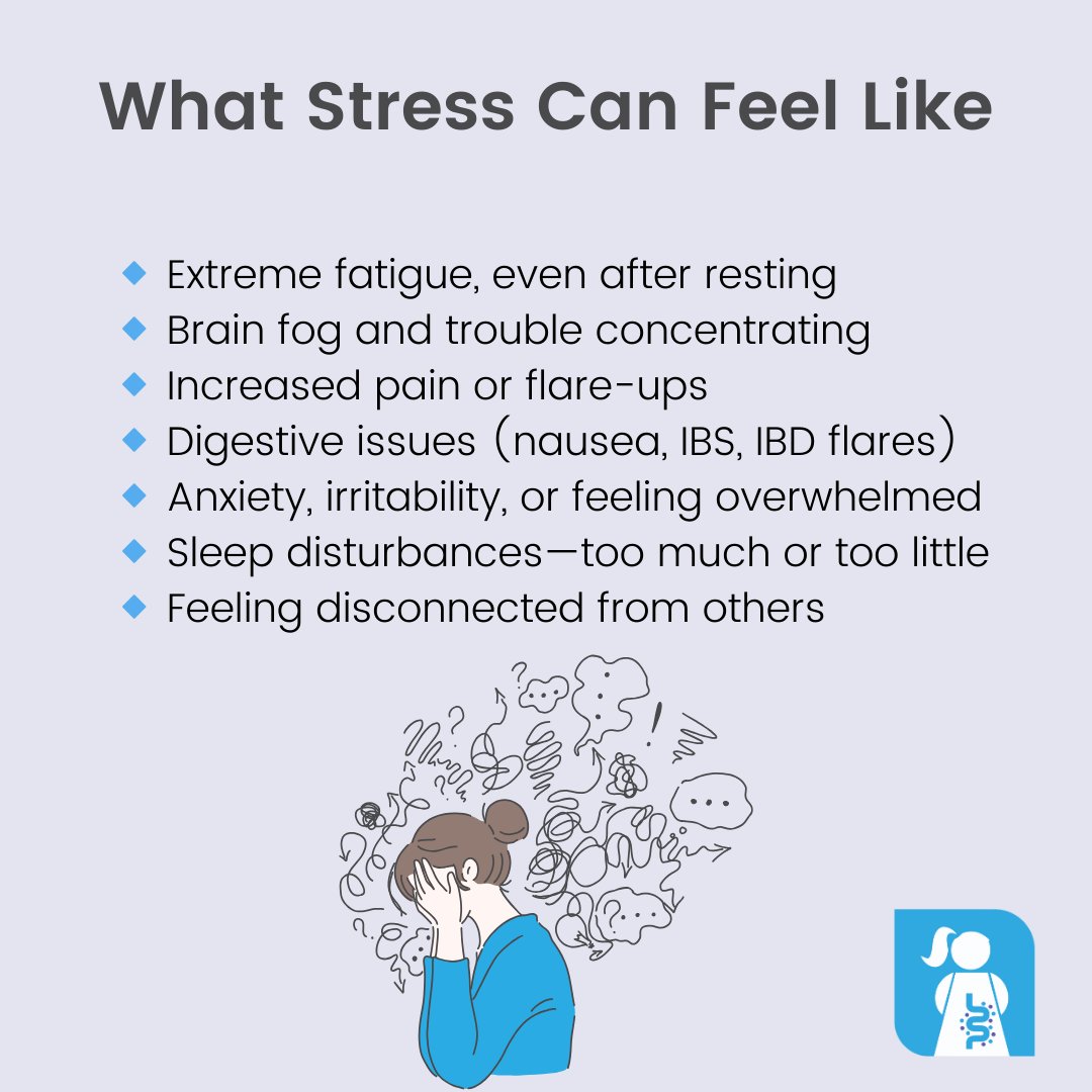 Living with IBD or an ostomy can bring a whole different kind of stress—from flare-up anxiety to navigating social situations, medical trauma, or just managing the unknowns of chronic illness.

💬 How do you manage stress when living with a chronic illness?