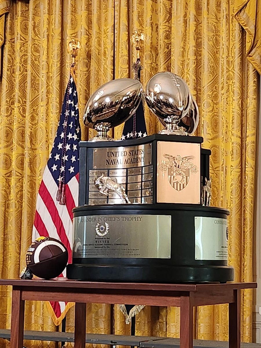 Navy Athletics (@navyathletics) on Twitter photo The CIC Trophy is at the White House and so are the CIC Champs! <a href="/NavyFB/">Navy Football</a> #FeartheBones The CIC Trophy is at the White House and so are the CIC Champs! <a href="/NavyFB/">Navy Football</a> #FeartheBones