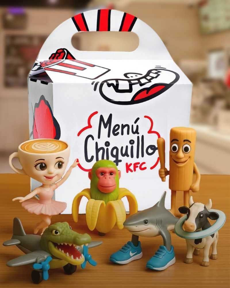 porqueTTarg's tweet photo. "KFC": 

Porque la cuenta del local de comida rápida compartió este menú infantil con los personajes brainrot italianos. https://t.co/wrTzb0Inui