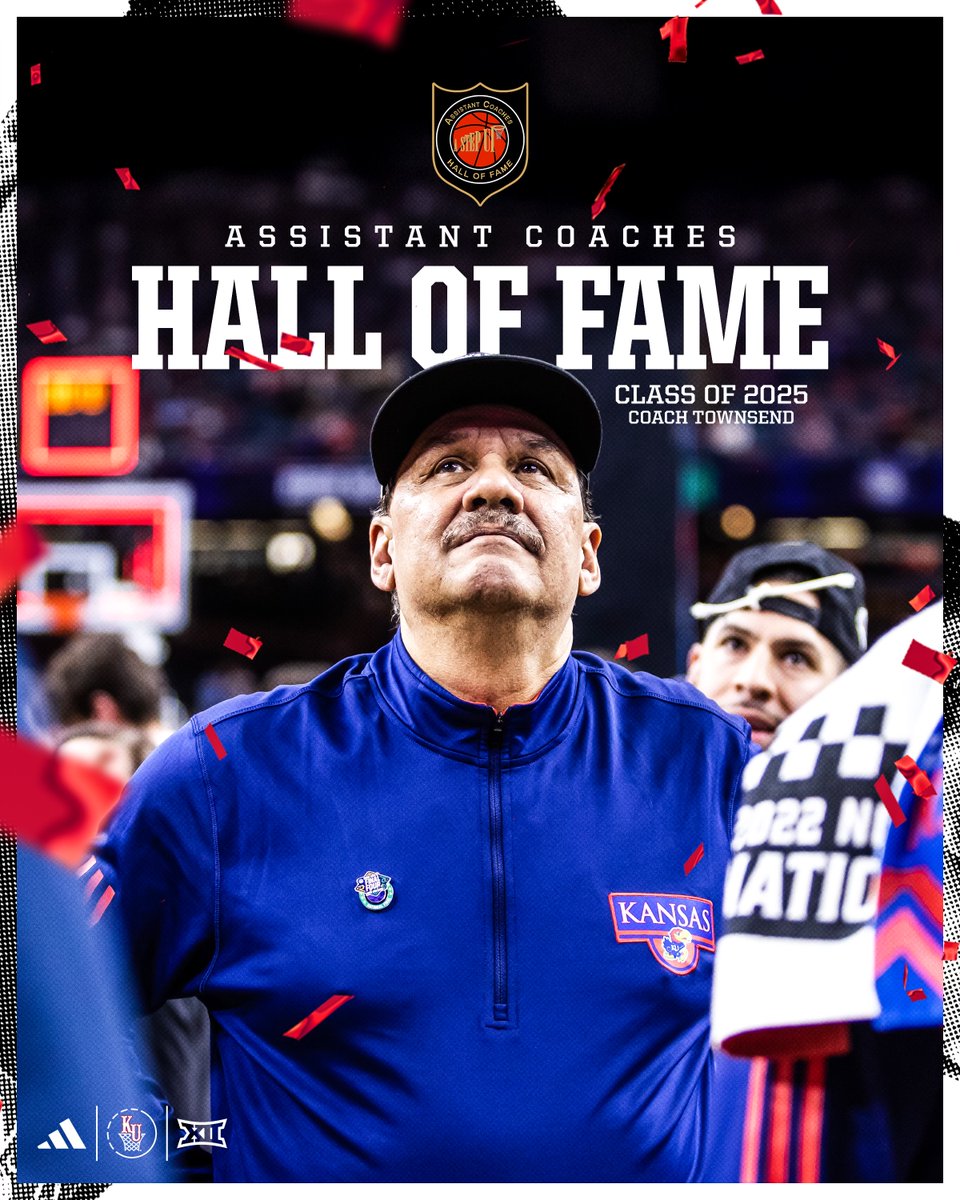 KUHoops's tweet photo. Congrats to assistant coach Kurtis Townsend, one of eight named to the Class of 2025 for the A STEP UP Assistant Coaches Hall of Fame Class 👏

More information → https://t.co/NB094xxnhq https://t.co/lNi0ldWXSv