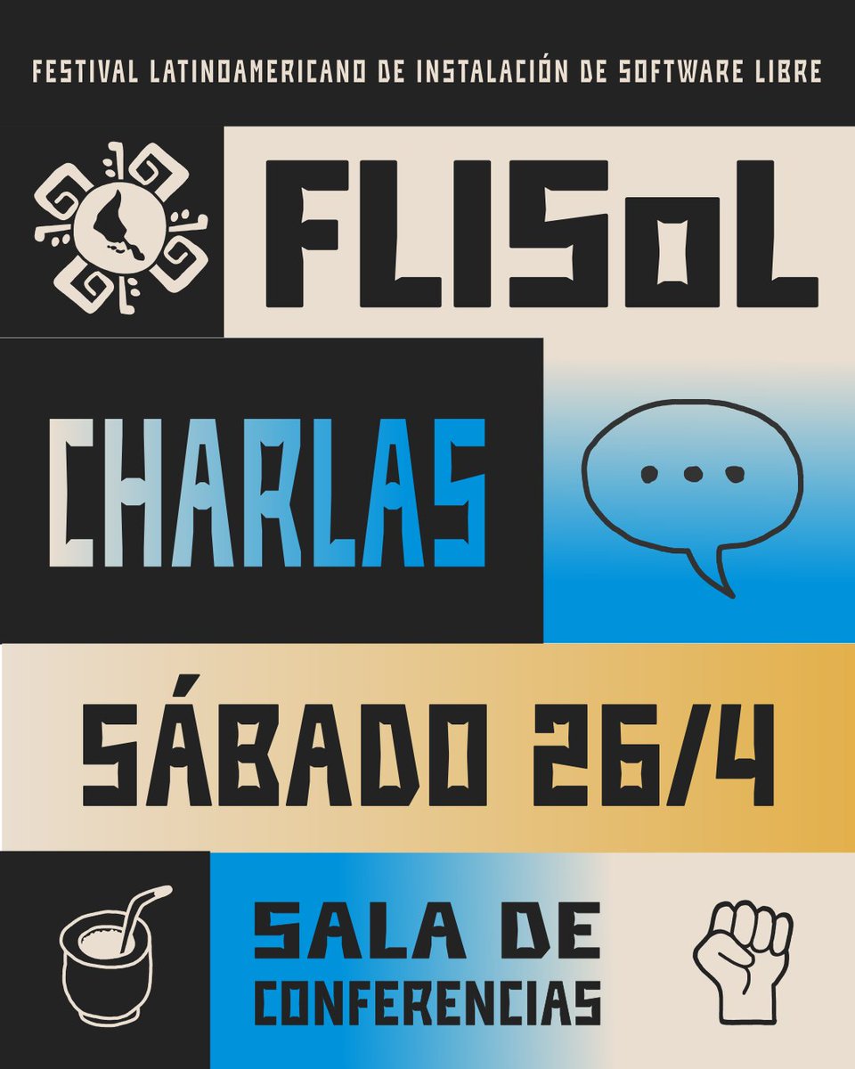 flisoluy_'s tweet photo. 💬 ¿Ya viste todas las charlas que se van a estar realizando en el FLISoL Montevideo 2025?

Un total de 9 charlas abordando temas diversos sobre experiencias y tecnologías con Software Libre en Uruguay.

🔗 Más información https://t.co/vvHsV7Tfwa

@esp_Colabora https://t.co/R5o7d1tqnS