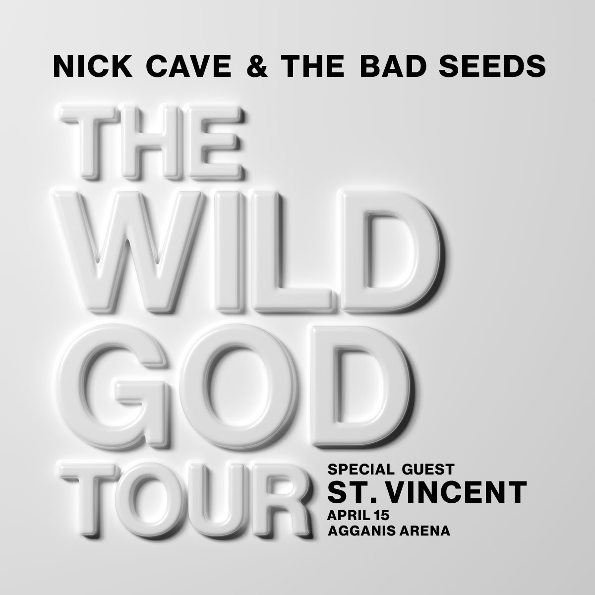 Bowery Boston (@boweryboston) on Twitter photo TONIGHT! <a href="/nickcave/">Nick Cave & The Bad Seeds</a> <a href="/AgganisArena/">Agganis Arena</a>
with <a href="/st_vincent/">St. Vincent</a>
Doors @ 6pm
Show @ 7pm
Limited tickets remaining // ticketmaster.com/event/01006116… TONIGHT! <a href="/nickcave/">Nick Cave & The Bad Seeds</a> <a href="/AgganisArena/">Agganis Arena</a>
with <a href="/st_vincent/">St. Vincent</a>
Doors @ 6pm
Show @ 7pm
Limited tickets remaining // ticketmaster.com/event/01006116…